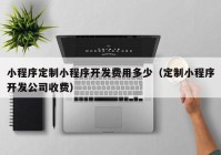 小程序定制小程序开发费用多少（定制小程序开发公司收费）