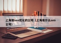 上海做seo优化的公司（上海有什么seo公司）