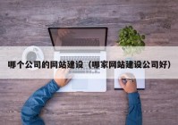 哪个公司的网站建设（哪家网站建设公司好）