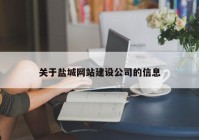 关于盐城网站建设公司的信息