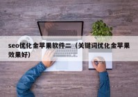 seo优化金苹果软件二（关键词优化金苹果效果好）