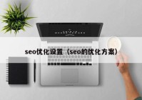 seo优化设置（seo的优化方案）