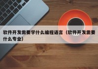 软件开发需要学什么编程语言（软件开发需要什么专业）