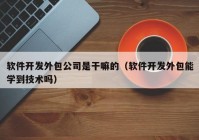 软件开发外包公司是干嘛的（软件开发外包能学到技术吗）