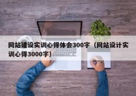 网站建设实训心得体会300字（网站设计实训心得3000字）