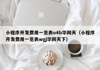 小程序开发费用一览表o4b华网天（小程序开发费用一览表wgj华网天下）