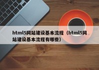 html5网站建设基本流程（html5网站建设基本流程有哪些）