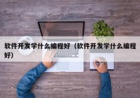 软件开发学什么编程好（软件开发学什么编程好）