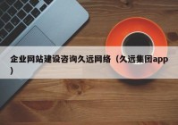 企业网站建设咨询久远网络（久远集团app）