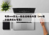 电商seo优化一般包括哪些内容（seo电子商务优化专员）