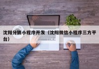 沈阳分销小程序开发（沈阳微信小程序三方平台）