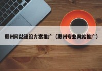 惠州网站建设方案推广（惠州专业网站推广）