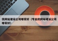 找网站建设公司哪家好（专业的网站建设公司哪家好）