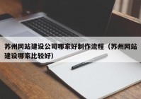 苏州网站建设公司哪家好制作流程（苏州网站建设哪家比较好）